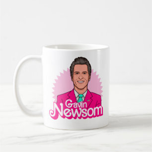 Gavin Newsom in Pink Coffee Mug