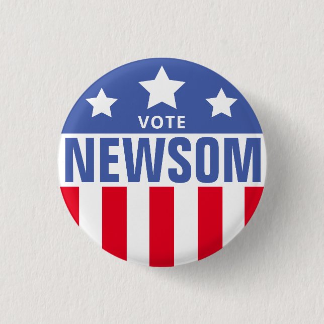 Gavin Newsom Vote Template 3 Cm Round Badge (Front)