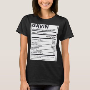 Gavin Nutrition Information Problem Solving Hard W T-Shirt