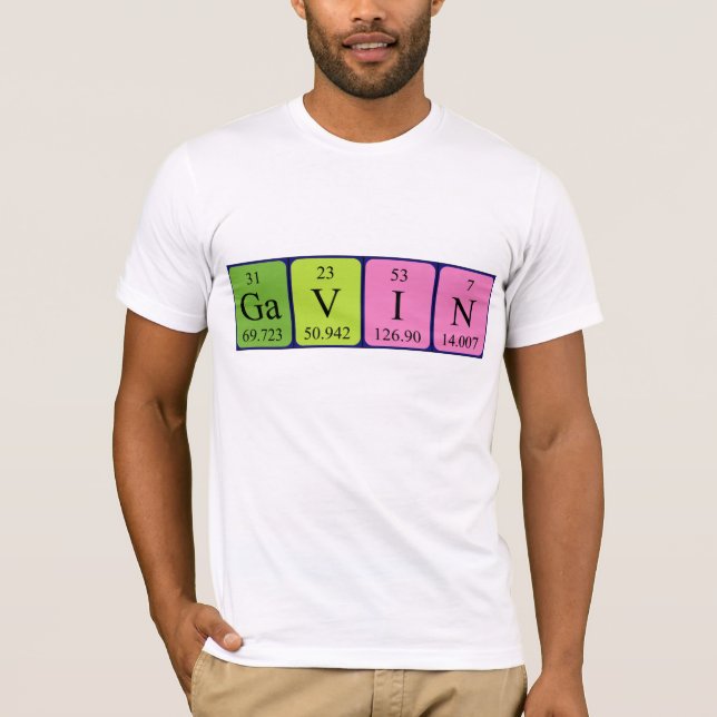 Gavin periodic table name shirt (Front)