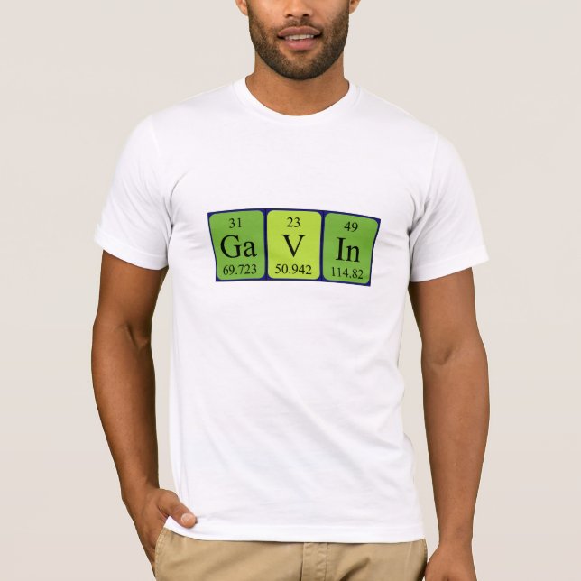 Gavin periodic table name shirt (Front)