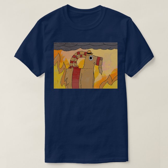 Gavle Goat This Is Fine T-Shirt (Design Front)