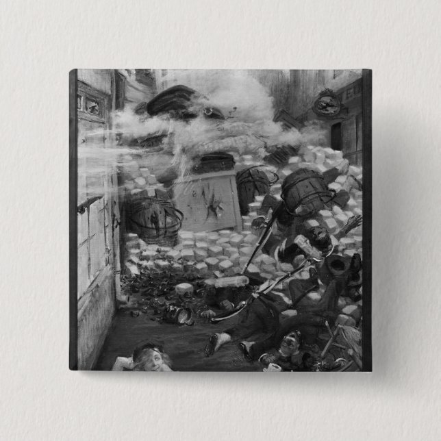 Gavroche Collecting Cartridges 15 Cm Square Badge (Front)