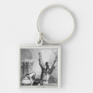 Gavroche had fallen only to rise again key ring