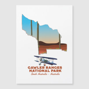 Gawler ranges travel poster map