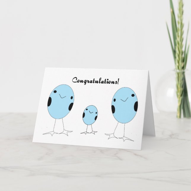 Gay adopted a  boy congratulations card (Front)