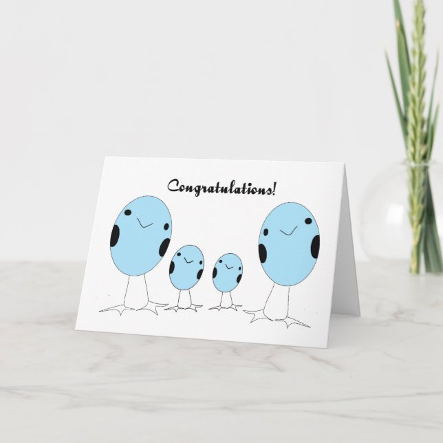 Gay adopted two boys congratulations card (Front)