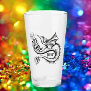 Gay AF Dragon Black Glass