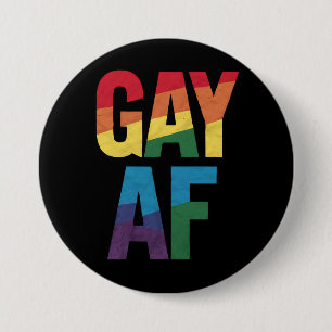 Gay AF LGBT Pride Gay Gift Pride Month 7.5 Cm Round Badge