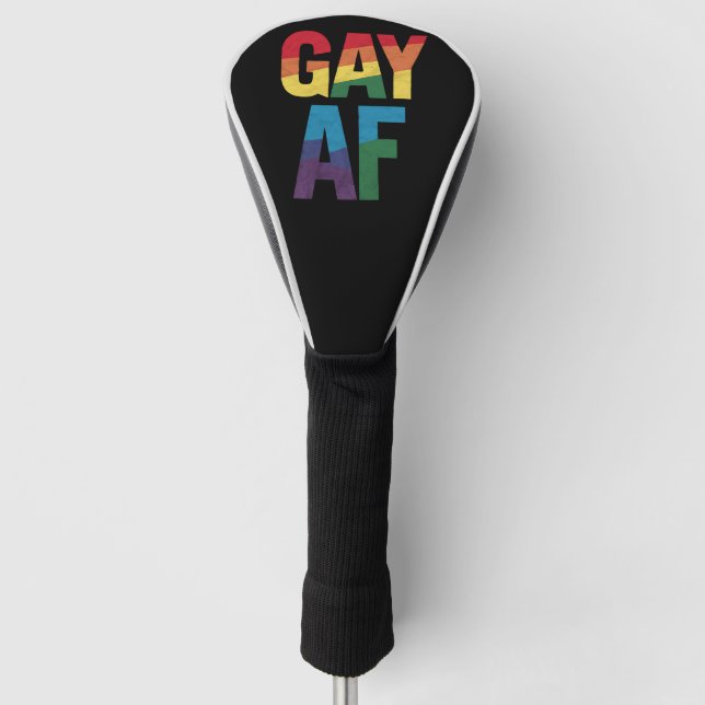Gay AF LGBT Pride Gay Gift Pride Month Golf Head Cover (Front)