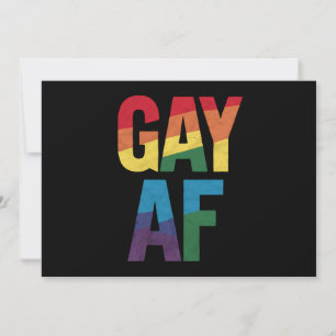 Gay AF LGBT Pride Gay Gift Pride Month Invitation