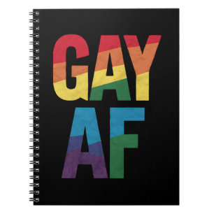 Gay AF LGBT Pride Gay Gift Pride Month Notebook