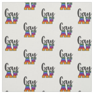 Gay AF Typography Pattern Fabric