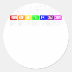 Gay Agenda Gay Pride Classic Round Sticker