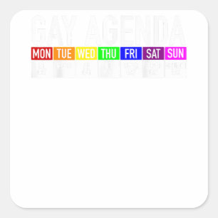 Gay Agenda Gay Pride  Square Sticker