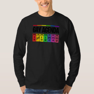 Gay Agenda Pride Lgbtq Rainbow Transgender Bisexua T-Shirt