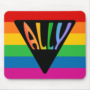 Gay Ally Triangle Mouse Pad