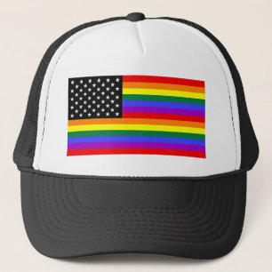 Gay America Pride Flag Trucker Hat