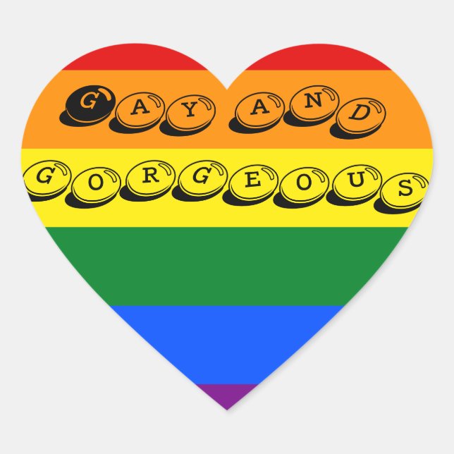 Gay and Gorgeous Sticker (Front)