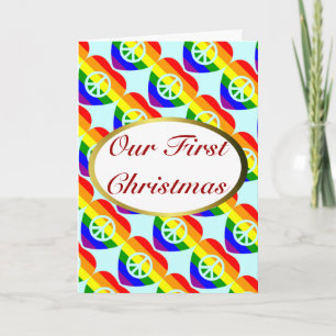 Gay AND Lesbian Marriage First Christmas Card