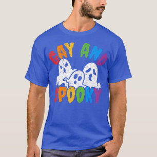Gay And Spooky Halloween Rainbow Boo Ghost LGBTQ G T-Shirt