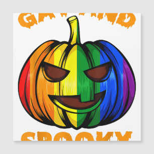 Gay And Spooky Halloween Rainbow Pumpkin LGBTQ+ Ga