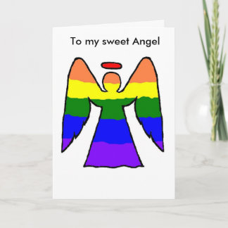 Gay Angel Christmas card