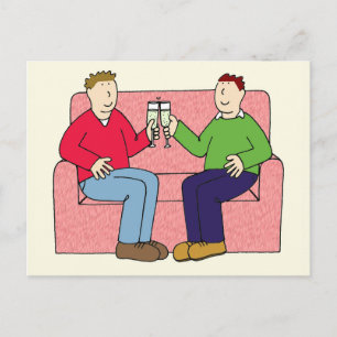 Gay Anniversary Congratulations Postcard