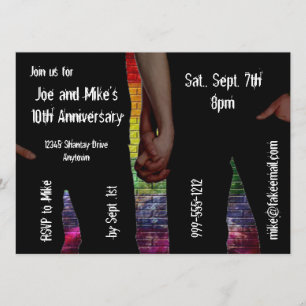 Gay Anniversary Party Invitations