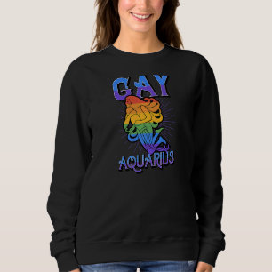 Gay Aquarius Zodiac Sign Birthday Horoscope Conste Sweatshirt