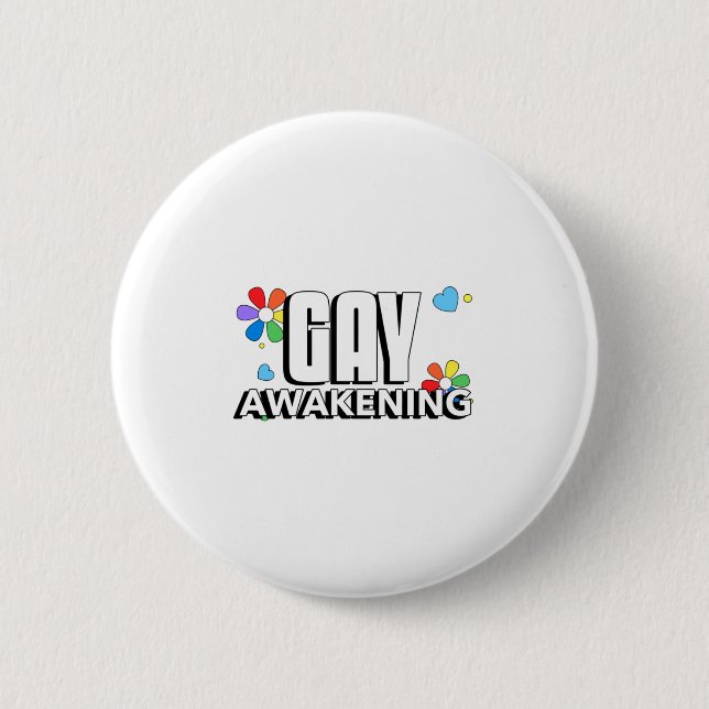 Gay Awakening 6 Cm Round Badge (Front)