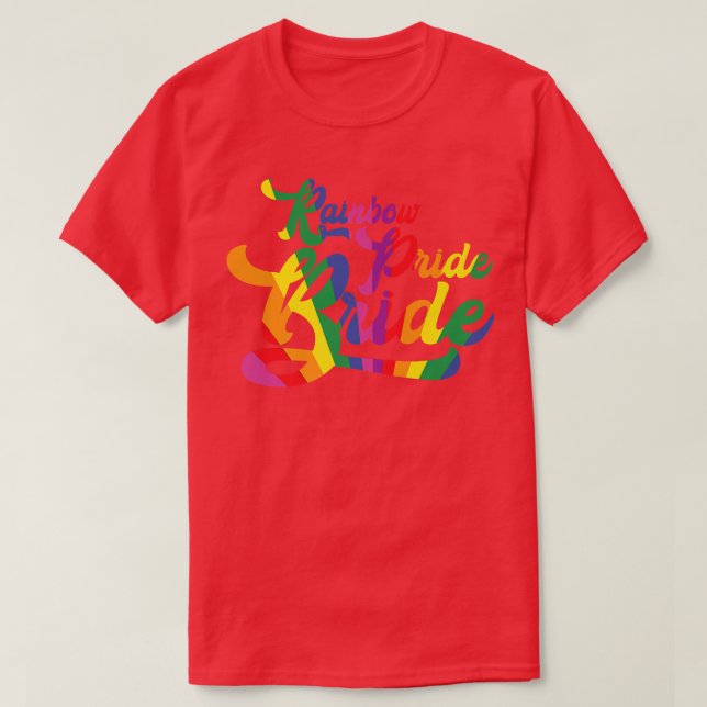 Gay Bachelor Party   Super Gay  Rainbow Pride Brid T-Shirt (Design Front)