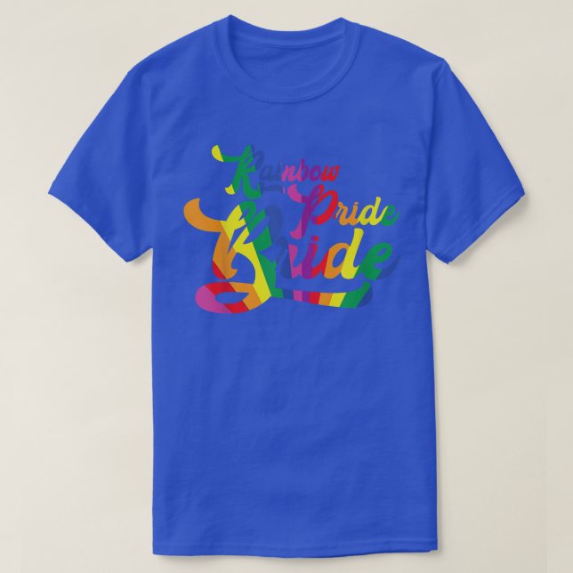 Gay Bachelor Party   Super Gay  Rainbow Pride Brid T-Shirt (Design Front)