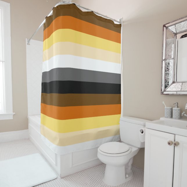 Gay Bear Brotherhood Flag Shower Curtain (In Situ)