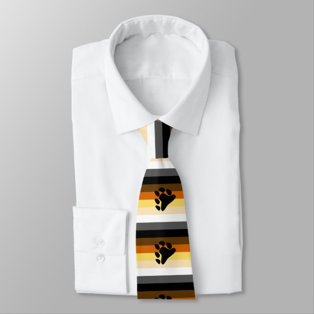 Gay Bear Brotherhood Flag Tie (Tied)