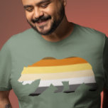 Gay Bear Flag Brown Striped LGBT T-Shirt<br><div class="desc">This design was created though digital art. You may change the style of this shirt by choosing More > under the style option. It may be personalised by clicking the customise button and changing the colour, adding a name, initials or your favourite words. Contact me at colorflowcreations@gmail.com if you with...</div>