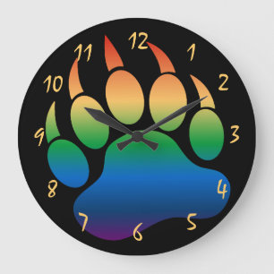 Gay Bear Paw Gorgeous and Dramatic black - Clock