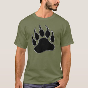 Gay Bear Pride 3D Silver frame Bear paw T-Shirt