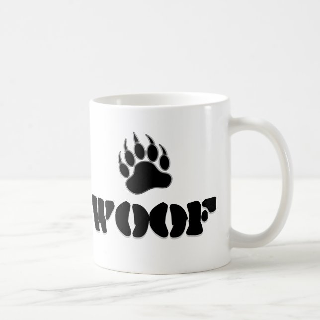 Gay Bear Pride Bear Paw WOOF Coffee Mug (Right)
