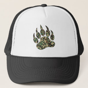 Gay Bear Pride Cameo Design Bear paw Trucker Hat