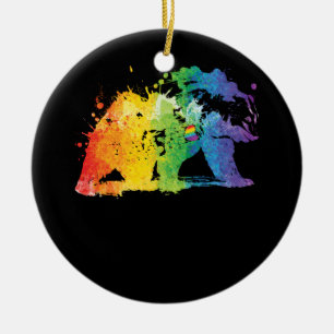 Gay Bear Pride Ceramic Ornament
