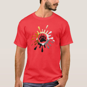 Gay Bear Pride Colours Bear Paw T-Shirt