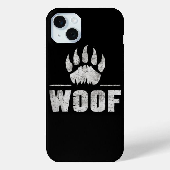 Gay Bear Pride distressed Bear Paw WOOF Case-Mate iPhone Case (Back)