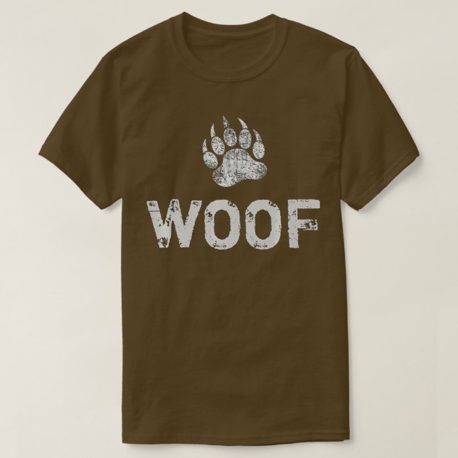 Gay Bear Pride distressed Bear Paw WOOF Premium  T-Shirt (Design Front)