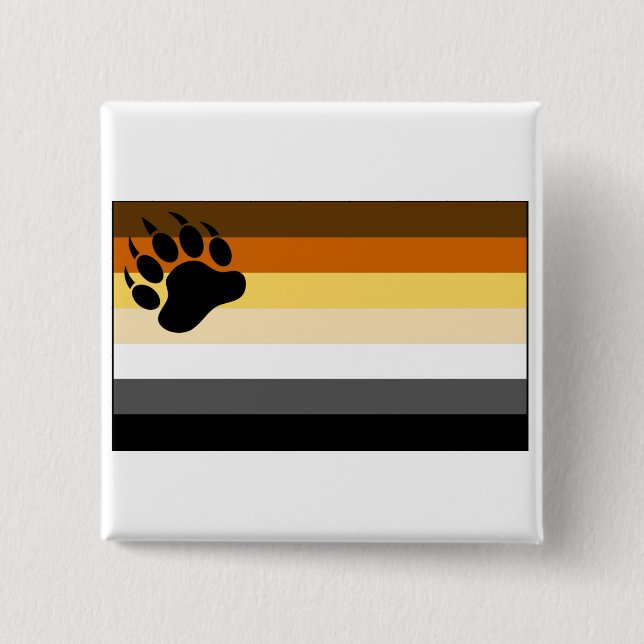 Gay Bear Pride Flag 15 Cm Square Badge (Front)