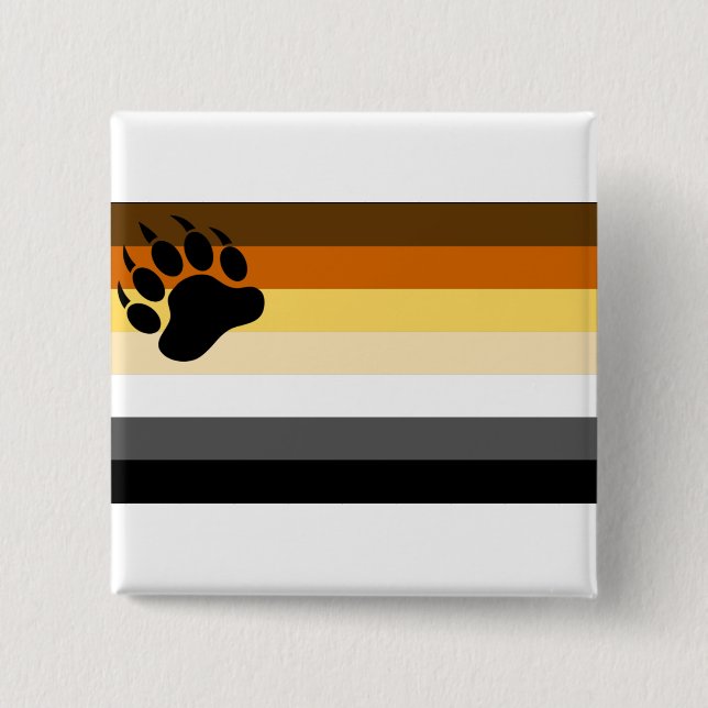 Gay Bear Pride Flag 15 Cm Square Badge (Front)
