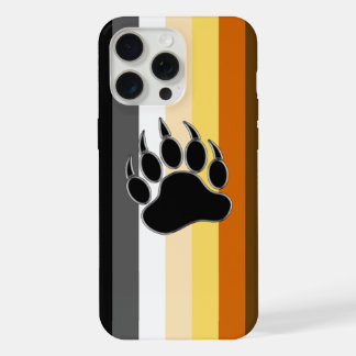 Gay bear pride flag Bear Paw iPhone 15 Pro Max Case