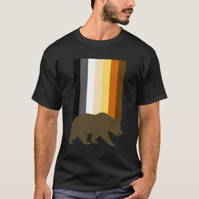 Gay Bear Pride Flag Bear T-Shirt (Front)
