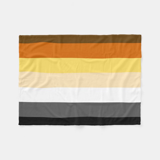 Gay Bear Pride Flag Fleece Blanket (Front (Horizontal))