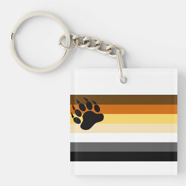 Gay Bear Pride Flag Key Ring (Front)